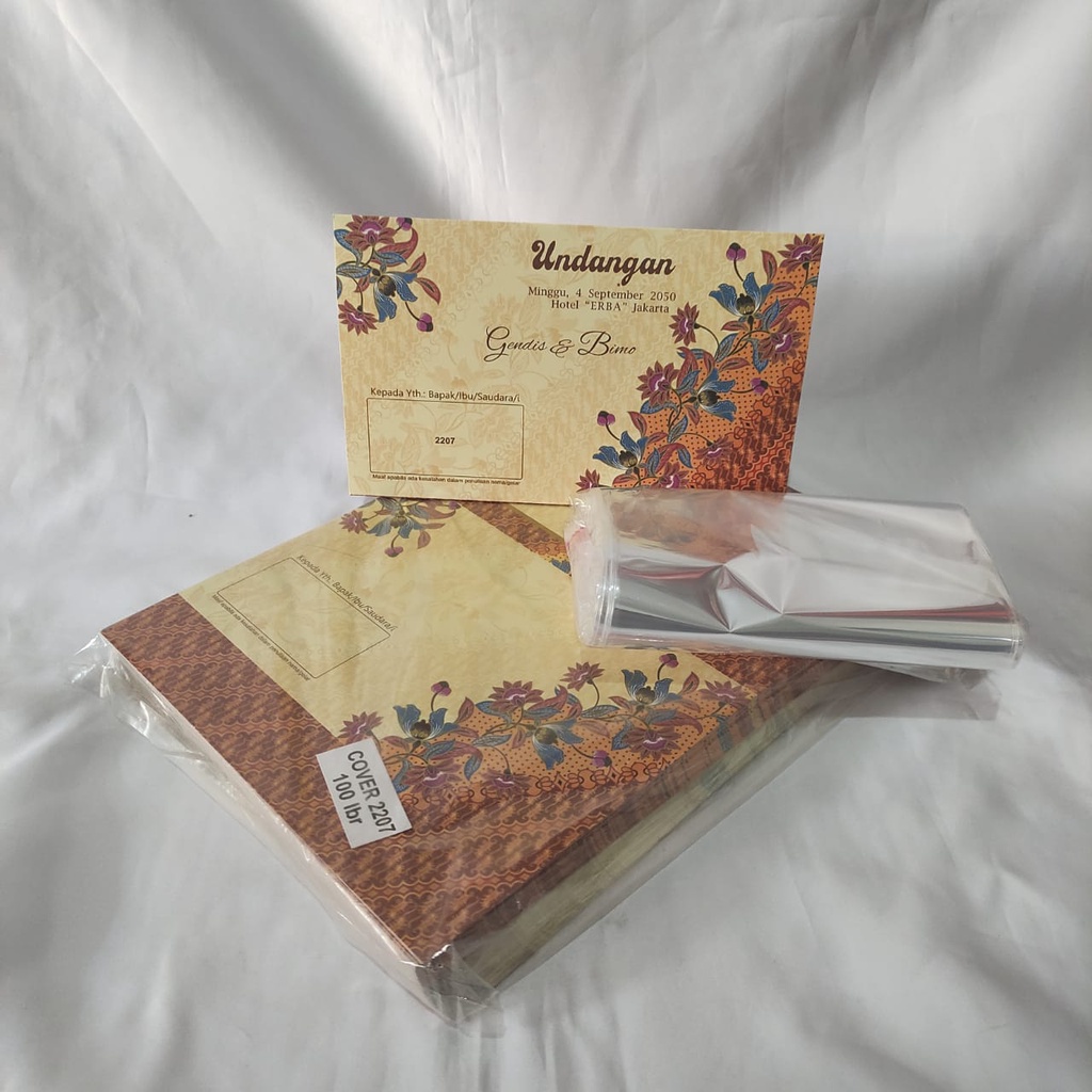 ERBA 2207 Blangko KOSONG Undangan, Undangan Pernikahan Murah + Plastik Opp