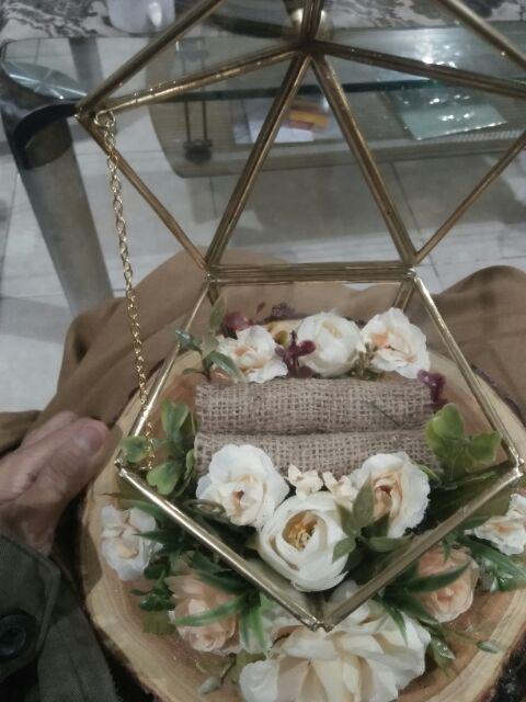 Ring Bearer Tempat Cincin Kaca Terarium