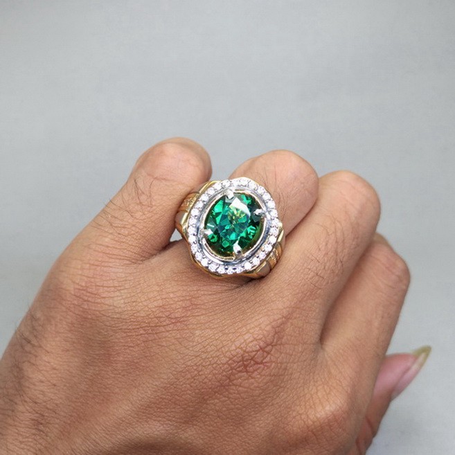 Batu cincin Akik permata Natural Green Topas Asli