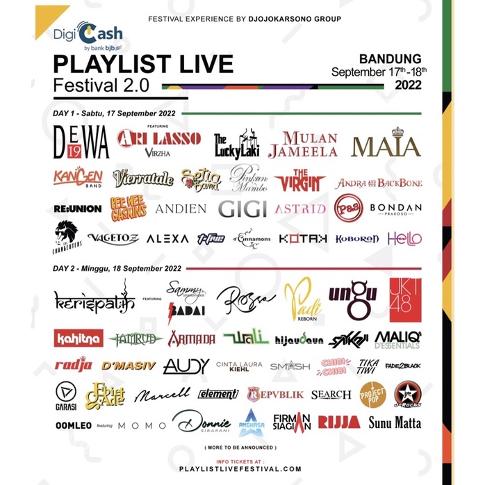 Tiket Playlist Live Festival