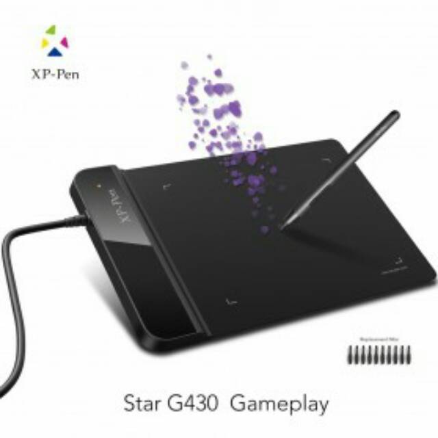 XP-Pen Smart Graphics Drawing Pen Tablet with  Pen - G430 - XPPB0GBK