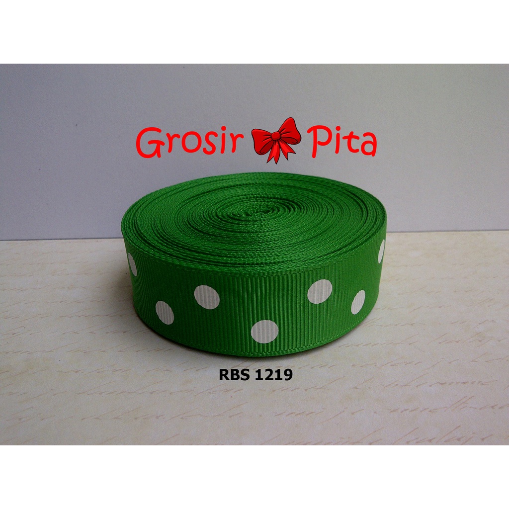 

(25 yard) Pita Grosgrain Motif Polkadot RBS 1219 | Toko Bahan Craft | Grosir Pita