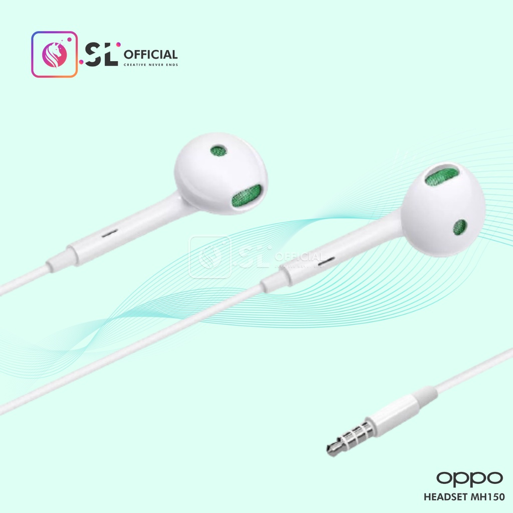 HEADSET OPPO ORIGINAL MH150 JACK 3.5mm SUPPORT ALL TIPE OPPO
