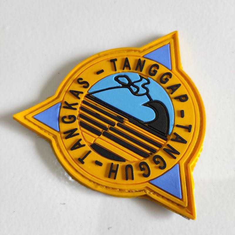 PATCH RUBBER LOGO TANGKAS TANGGAP TANGGUH/BPBD/TIMSAR/TEMPELAN EMBLEM KARET VELCRO