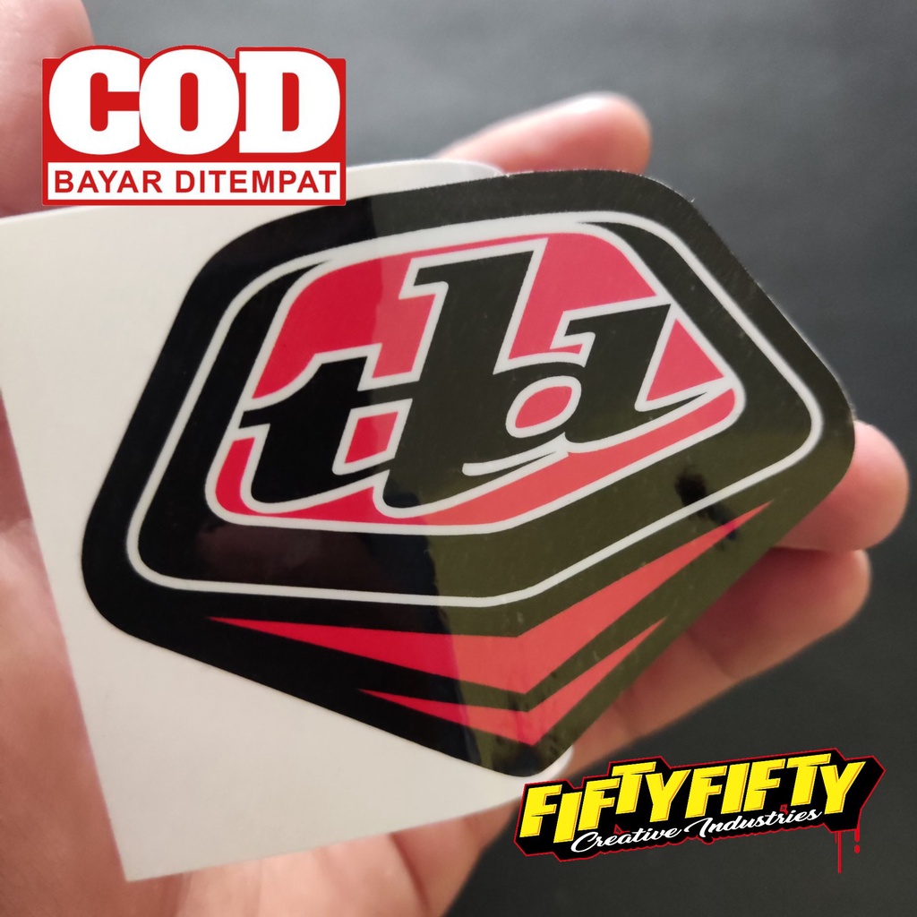 Stiker Print Cut TLD Stiker Printing Laminasi Glossy Stiker Motor Mobil Helm Sudah Membentuk Pola Desain