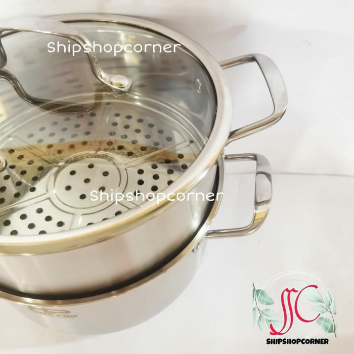 panci kukusan steamer stainless tebal Home Pro