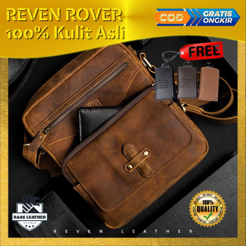 Tas Selempang Pria Kulit Slingbag Pria Tas kerja Pria Cowok kulit Kekinian Branded