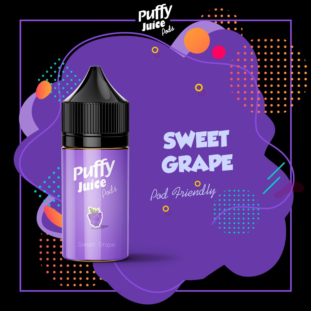 Liquid Pod Puffy Sweet Grape Mint Anggur 30ml Pods Friendly