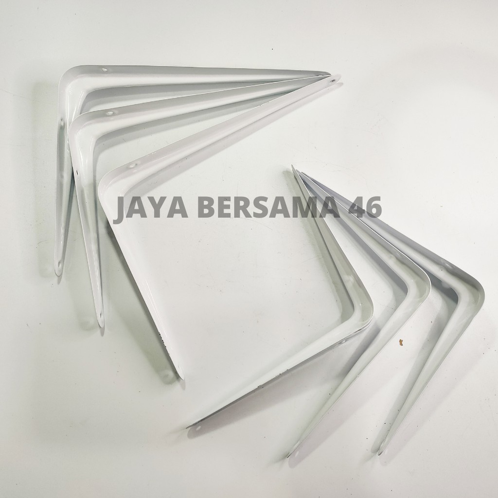 SIKU RAK PUTIH WORKMAN KECIL / SIKU RAK BESI L / PENYANGGA RAK GANTUNG BUKU DINDING KAYU / AMBALAN B