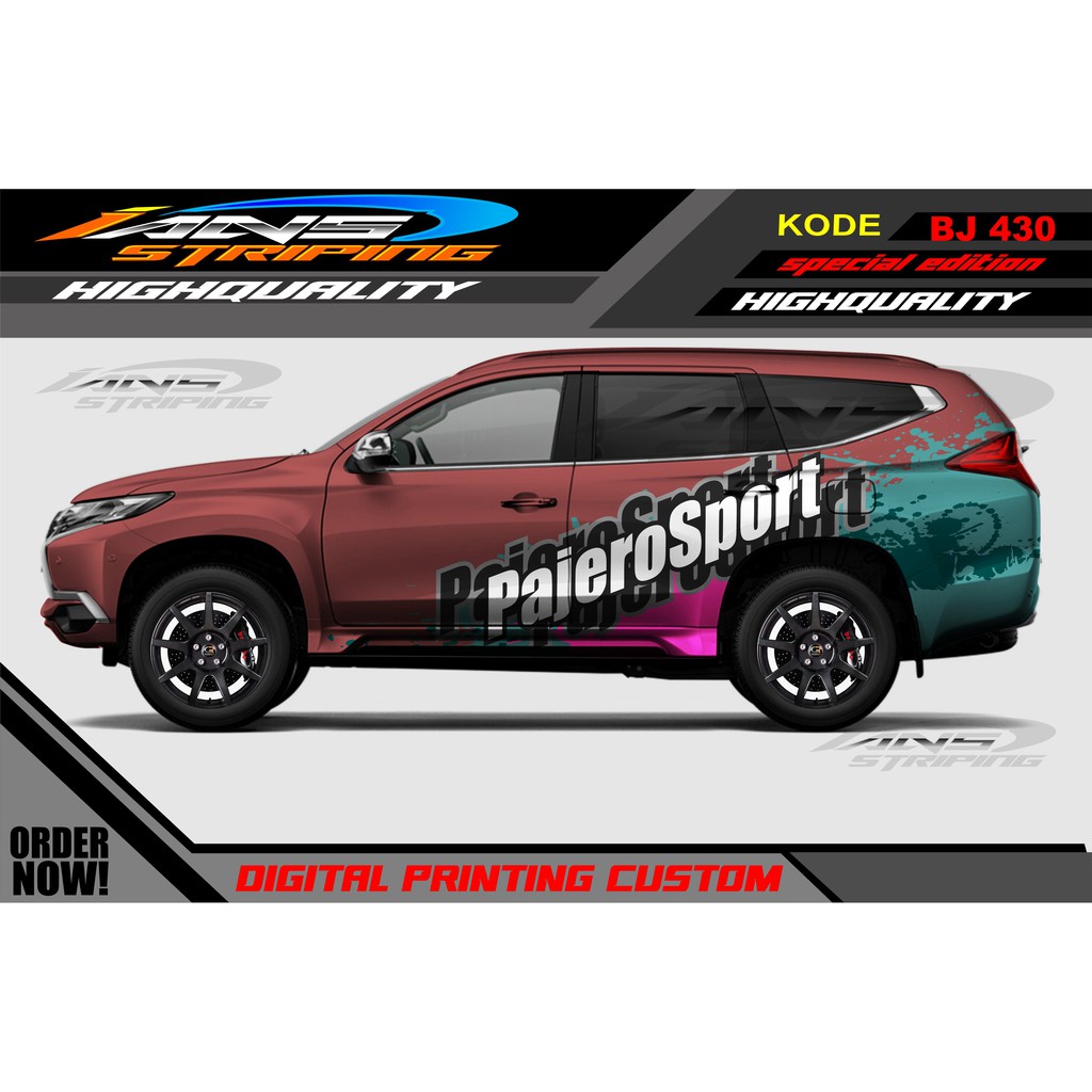 STICKER MOBIL PAJERO, FORTUNER / DECAL STICKER MOBIL PAJERO / STIKER VARIASI MOBIL