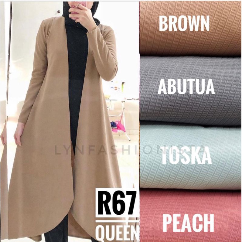 (MAX B 70KG)LONG CARDIGAN PANJANG/OUTER WANITA MUSLIM/YUMNA