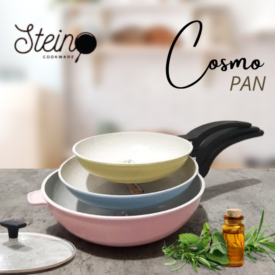 COSMO PAN stackable/floating pan STEINCOOKWARE (3PAN +1TUTUP)