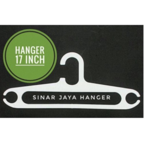 Hanger Plastik 17 Inch Putih | perlusin Baju Plastik Elastis