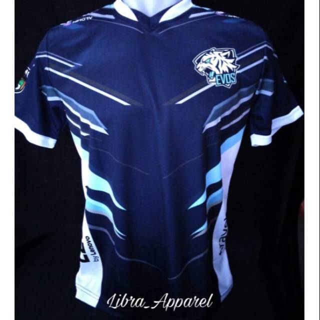 BAJU KAOS JERSEY GAMING_ESPORT EVOS 2018 UKURAN BEBAS CUSTOM DISAIN GAME FF