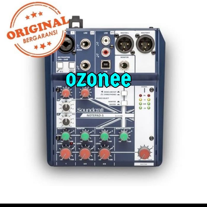 MIXER AUDIO SOUNDCRAFT NOTEPAD 5 ORIGINAL GARANSI RESMI