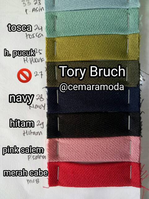 Kain tory burch / tori burch / tory bruch / tory burc PER 0.5M / kain kebaya evening dress wedding dress / kain bridesmaid / kain gamis kemeja celana atasan