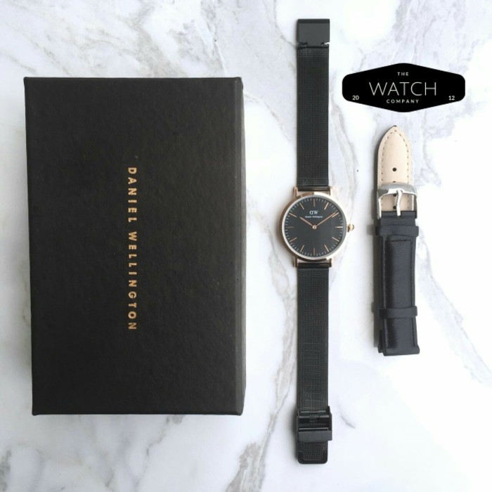 Jam Tangan Wanita / Jam Tangan Cewek / DW Set Stainless Full Black