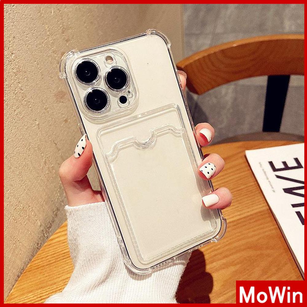 For iPhone 14 Pro Max iPhone Case Card Holder Card Storage TPU Soft Case Clear Case Airbag Shockproof Protection Camera Compatible For iPhone 14 Plus 13 Pro Max 12 11 XR 7Plus