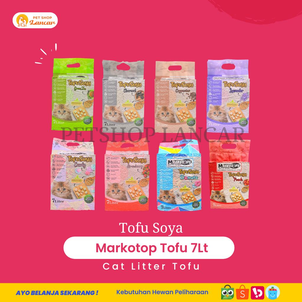 (KHUSUS EKSPEDISI) MARKOTOP SOYA TOFU Clump 7 Cat Litter/ Cat Sand 7LT