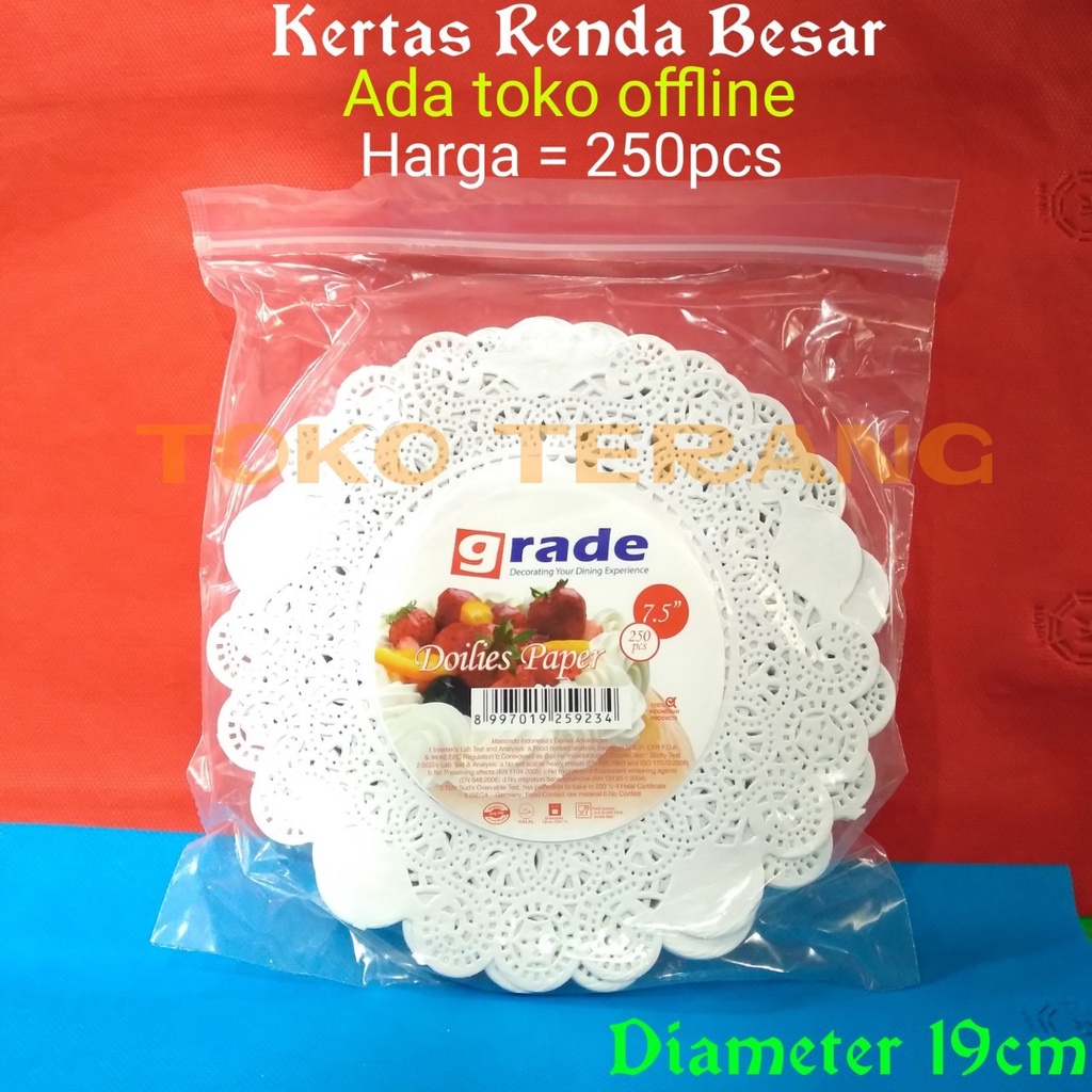 kertas renda putih kertas dollies kertas penutup nasi hajatan