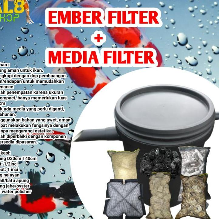 (TERBAIK) ember filter kolam koi media filter kolam ikan koi
