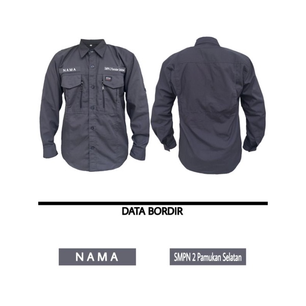 Costum Bordir kemeja Tactical/kemeja Mtac/ wtac /kemeja 511 panjang/Pakaian outdoor/kemeja lapangan