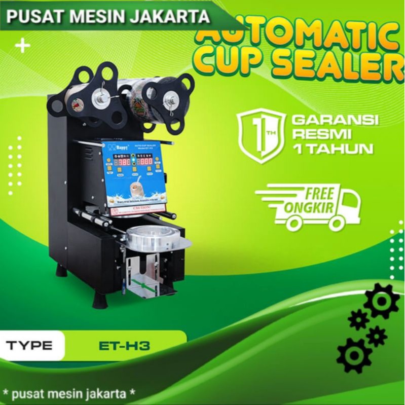 Jual Et H Cup Sealer Full Auto With Counter Mesin Segel Gelas Full Otomatis Shopee Indonesia