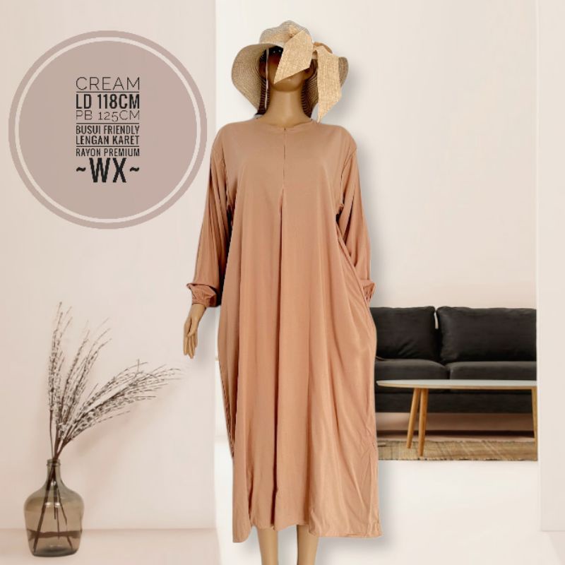 Daster Polos Lengan Panjang Kekinian Busui