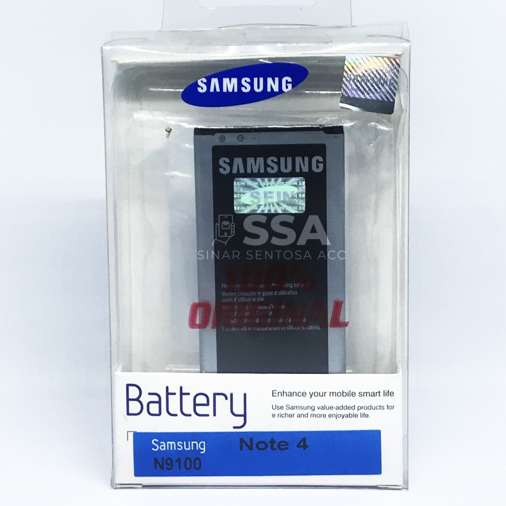 Baterai Original 100% Samsung Galaxy Note 4 N9100 N910H N910C Batre Batrai HP ORI GARANSI AWET