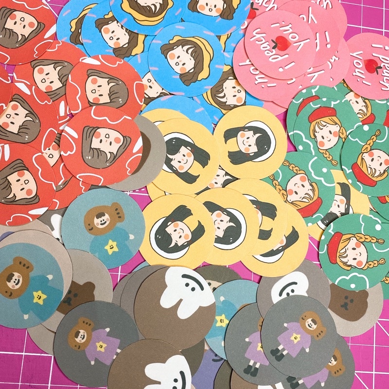 

[JINNI] sticker segel bulat | sticker packing