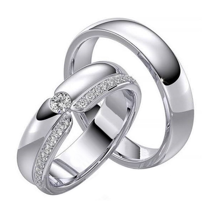 Bisa Pesan Model Gratis Ukir Nama Garansi Emas Putih Asli Cincin Kawin Couple Nikah Tunangan ID496