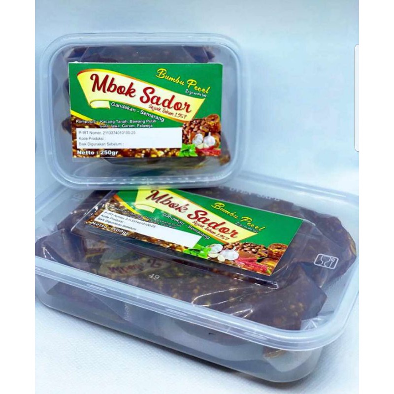 

Sambel Pecel Khas Semarang mbok sador bumbu Pecel Mbok Sador 1/2 kg Pedas