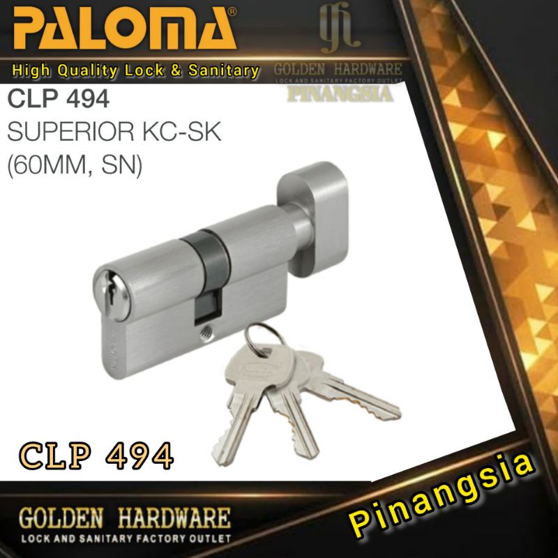 Kunci Pintu Paloma Cylinder Kunci Anak Kunci Silinder Kunci Cylinder Knob CLP 494