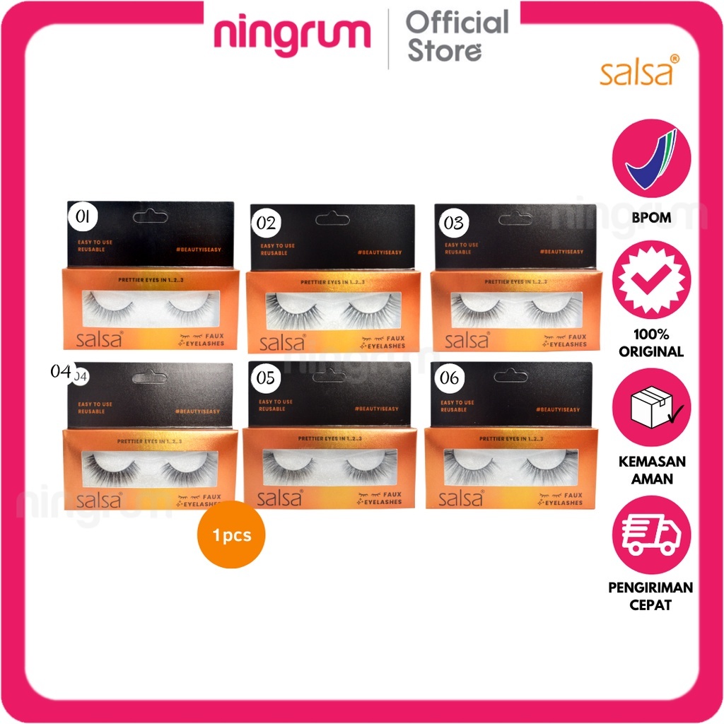 Ningrum SALSA Faux Eyelashes - Bulu Mata Palsu Natural Fake Eyelash - 5431