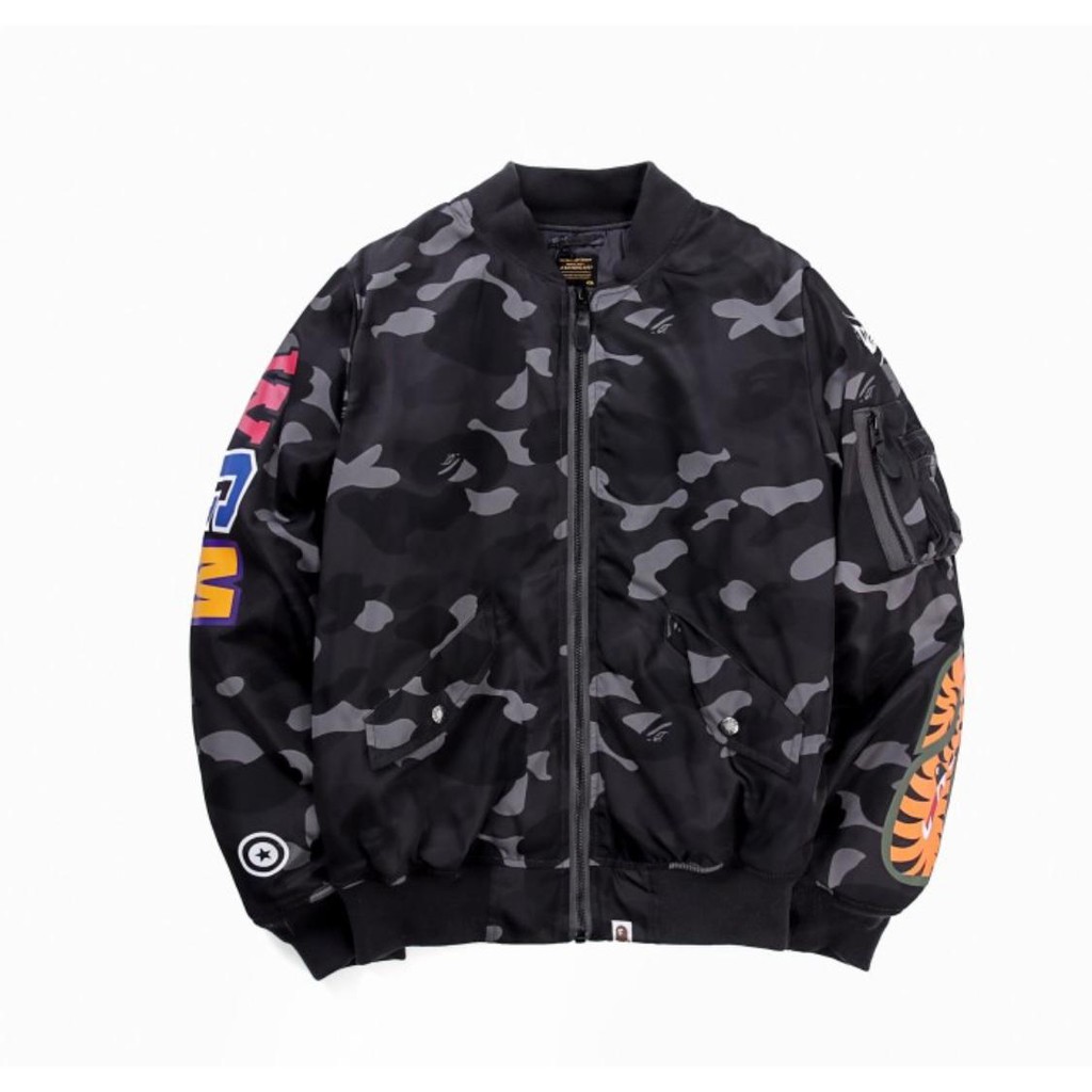 JAKET PRIA BAPE SHARK MIRROR