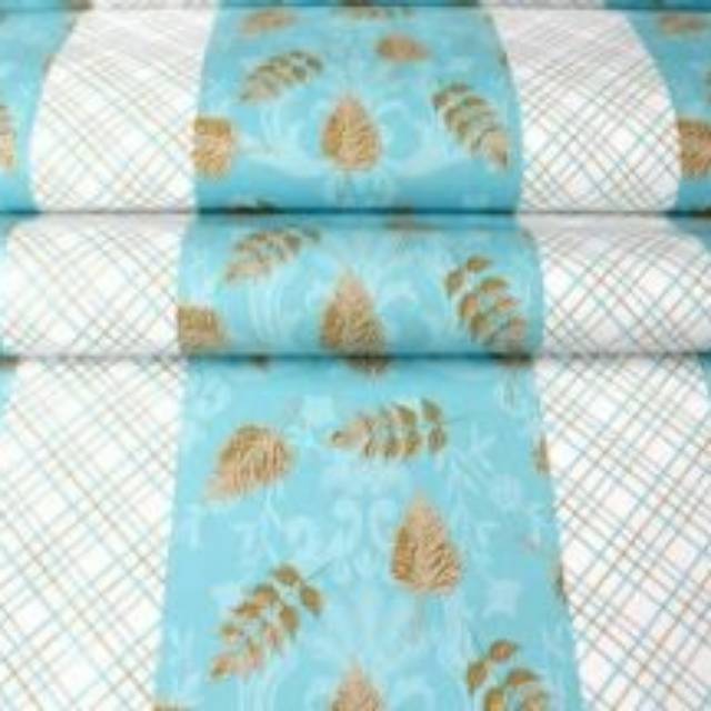 Grosir walpaper stiker dinding 3d motif daun warna biru langit