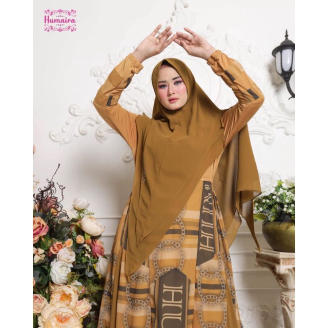 Mauza Humaira Series ORI by Humaira / Gamis Set Syar'i / Gamis Pesta / Dress Muslimah / Baju Syar'i Lebaran / Fashion Branded Muslimah-A