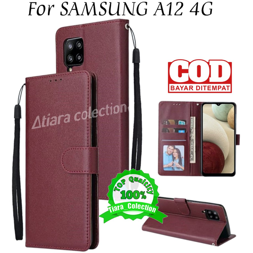 Case SAMSUNG GALAXY A12 M12 Casing Hp Cover hp Untuk SAMSUNG GALAXY A12 M12 LETAHER FLIP CASE DOMPET