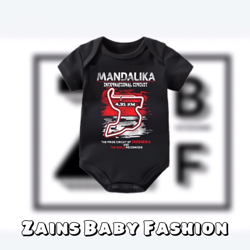 Kaos baju T-Shirt bayi MANDALIKA MOTO GP MOTOR RACING 2022 jumper baby kids pendek tulisan usia 0 1 