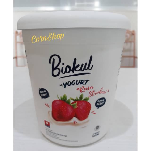 Biokul Stirred Yogurt 1000ml / 1lt / 1 ltr / 1 liter Strawberry Yoghurt / Yogurt Biokul