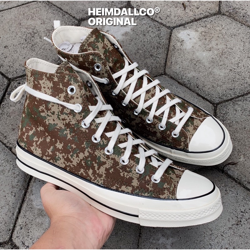 CONVERSE CHUCK 70s HI PIXELATED CAMO VELVET BROWN ORIGINAL