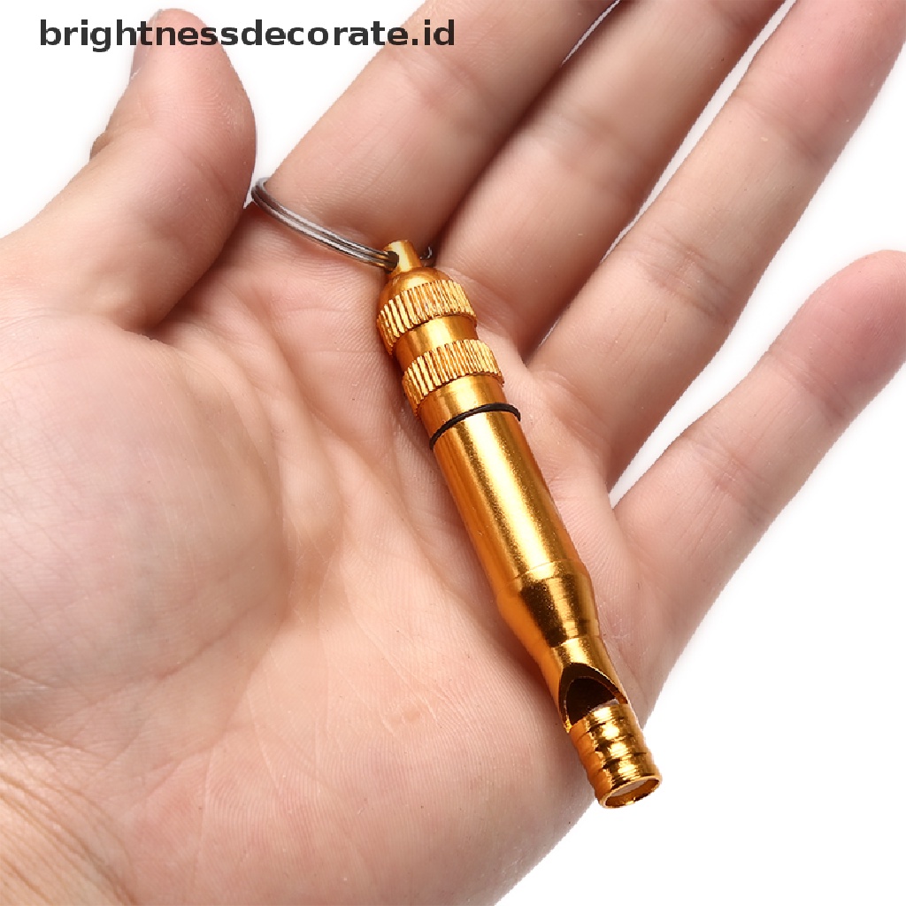 1pc Peluit Darurat Bahan Aluminum Untuk Camping