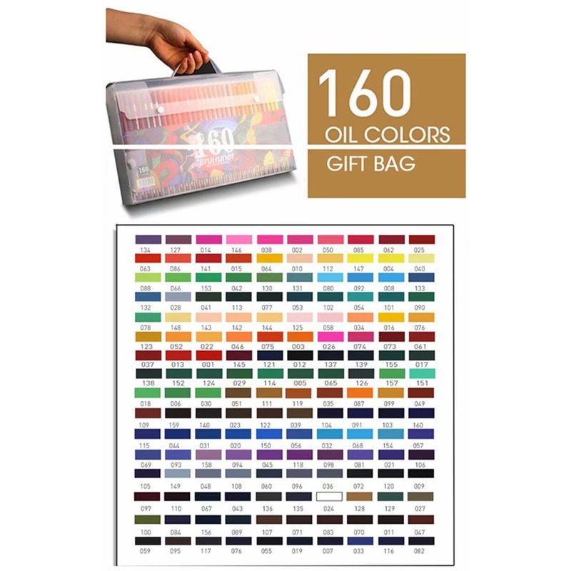 

HJK Slayershop 160 /120/72/48 Warna Minyak Profesional Pensil Warna Set Artis Lukisan Sketsa Kayu