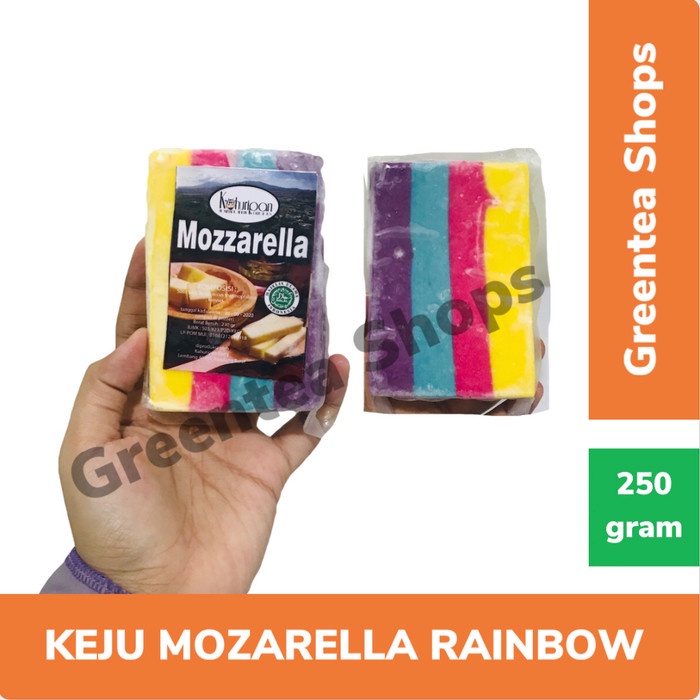 

Keju- Keju Mozarella Rainbow/Mozarella Rainbow/Mozarella Pelangi 250Gr -Keju.