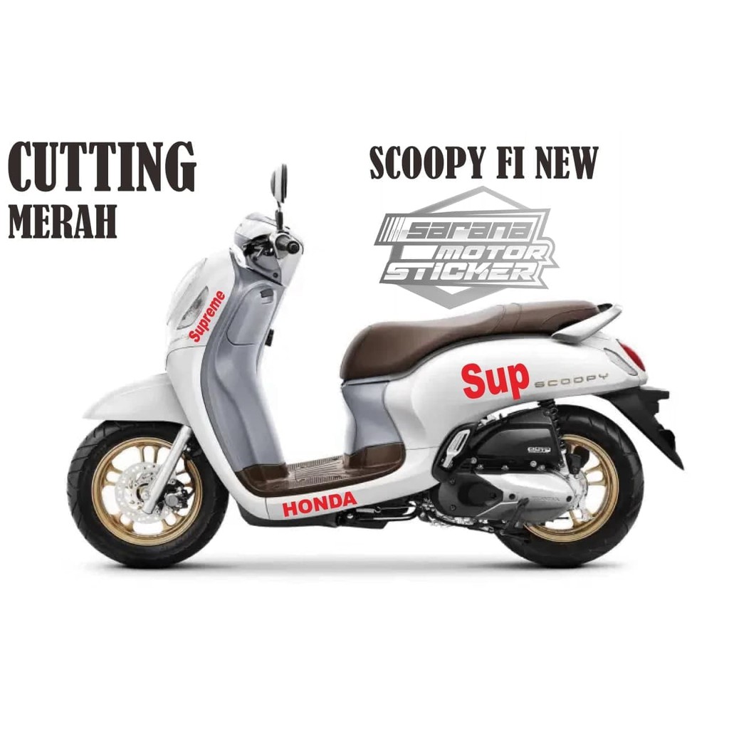 striping stiker decal Cutting Scoopy Motif Supreme
