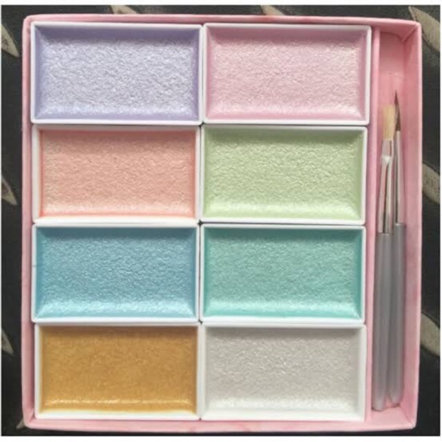 Japanese Kissho Gansai Pearl Watercolor w/ 2pc brush
