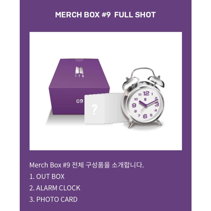 [PREORDER] FULLSET BTS ARMY Membership : Merch Pack Merch Box 9 Merch Box #9