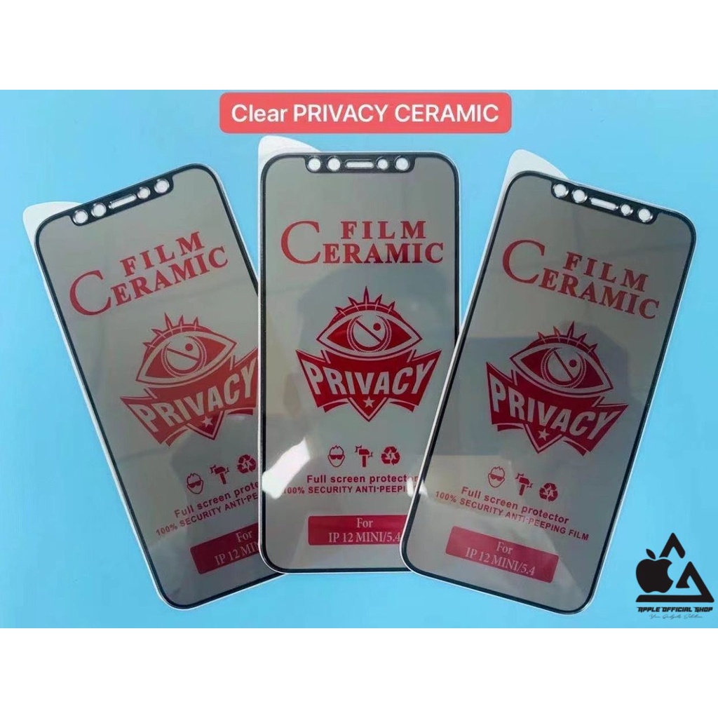 Ceramic Glass Clear PRIVACY SPY iPhone 13 PRO MAX 12 PRO MAX 11 PRO MAX XR X XS MAX 7 7+ 8 8+ SE 2 3 6 6+ Tempered Glass Keramic Anti PEEPI Spy T glass Screen Guard Protector Anti Gores Kaca Film