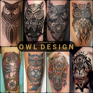 Tato Owl Burung Hantu Anti Air Tato Stiker Tatto Temporer Asiantattotemporary Tato Sementara Shopee Indonesia