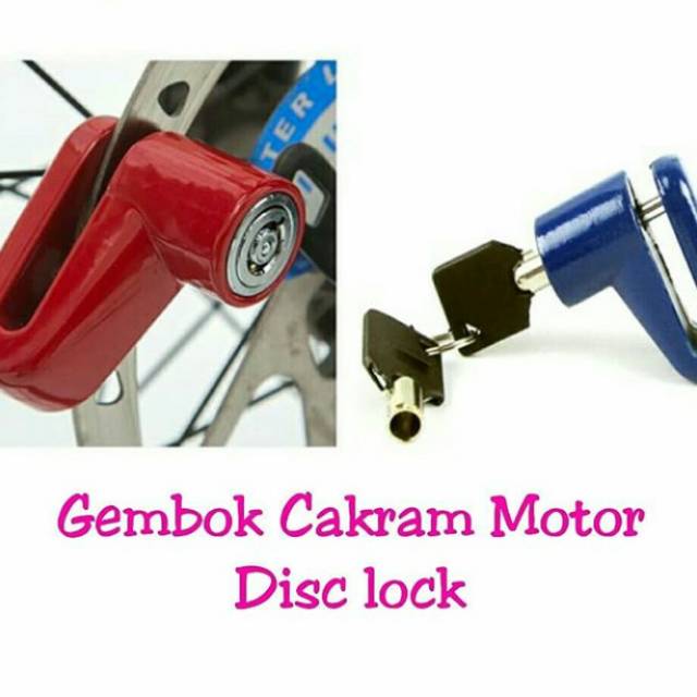 Gembok Cakram Motor Disc Lock Kunci Gembok Sepeda Motor Anti Maling